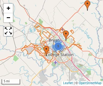 Area schools map