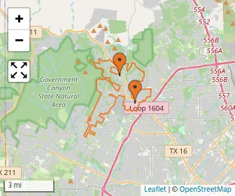 Area schools map
