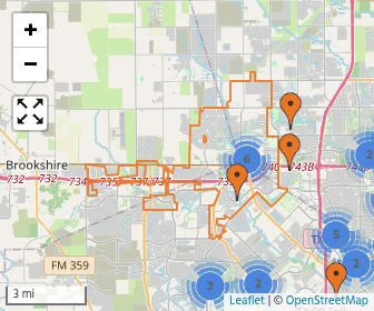 Area schools map
