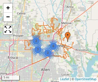 Area schools map