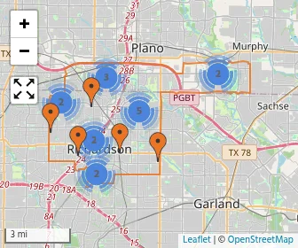 Area schools map