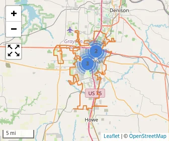 Area schools map