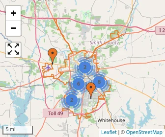 Area schools map