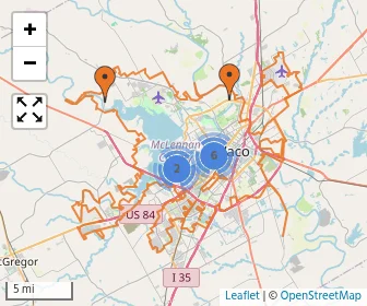 Area schools map
