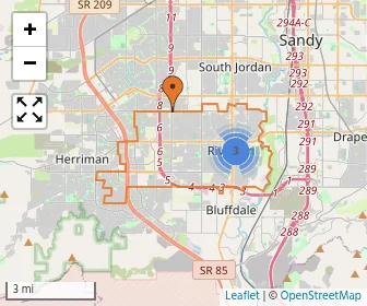 Area schools map