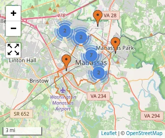 Area schools map