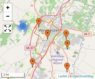 Area schools map