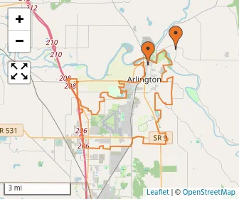 Area schools map
