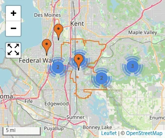 Area schools map