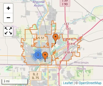 Area schools map