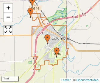 Area schools map