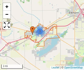 Area schools map