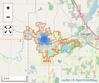 Area schools map