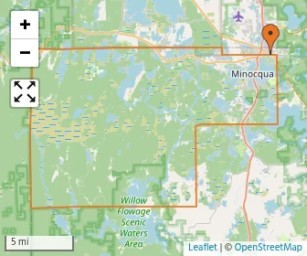 Area schools map