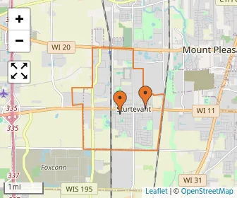 Area schools map
