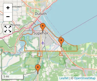 Area schools map