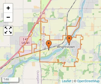 Area schools map