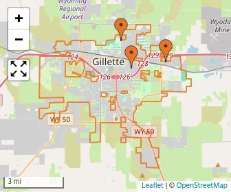 Area schools map